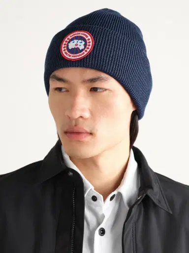Canada Goose Logo-Appliquéd Merino Wool Beanie - Men | Thumbnail 2 Canada Goose Logo-Appliquéd Merino Wool Beanie - Men | Thumbnail 2
