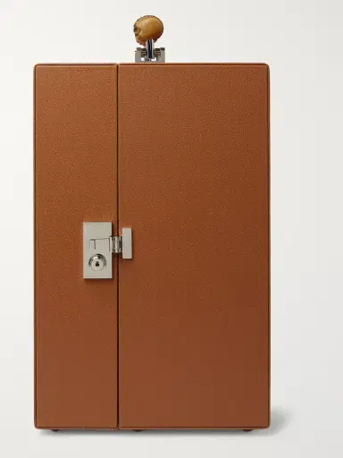 Lorenzi Milano Full-Grain Leather and Bamboo Travel Champagne Cabinet - Men | Thumbnail 3 Lorenzi Milano Full-Grain Leather and Bamboo Travel Champagne Cabinet - Men | Thumbnail 3