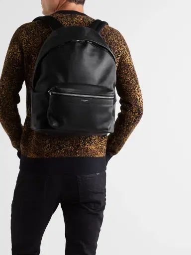 Saint Laurent City Leather Backpack - Men | Thumbnail 2 Saint Laurent City Leather Backpack - Men | Thumbnail 2