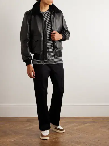 Golden Bear The Carter Shearling Bomber Jacket - Men | Thumbnail 2 Golden Bear The Carter Shearling Bomber Jacket - Men | Thumbnail 2