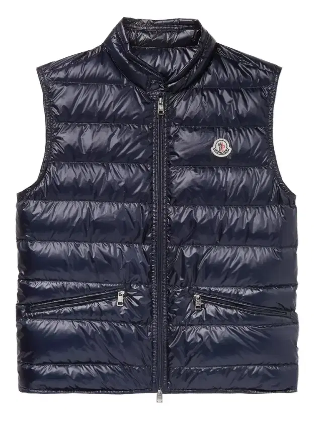 Slim-Fit Logo-Appliquéd Quilted Shell Down Gilet - Men Slim-Fit Logo-Appliquéd Quilted Shell Down Gilet - Men