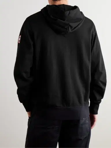 Canada Goose Huron Logo-Appliquéd Organic Cotton-Jersey Hoodie - Men | Thumbnail 3 Canada Goose Huron Logo-Appliquéd Organic Cotton-Jersey Hoodie - Men | Thumbnail 3