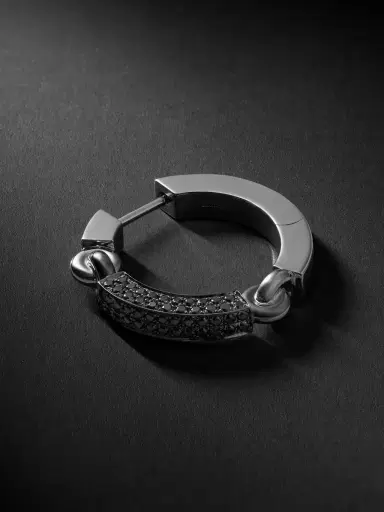 MAOR The Aphelion 18-Karat Blackened White Gold Diamond Single Earring - Men | Thumbnail 1 MAOR The Aphelion 18-Karat Blackened White Gold Diamond Single Earring - Men | Thumbnail 1