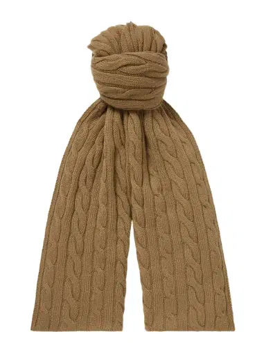 Loro Piana Cable-Knit Baby Cashmere Scarf - Men | Thumbnail 1 Loro Piana Cable-Knit Baby Cashmere Scarf - Men | Thumbnail 1