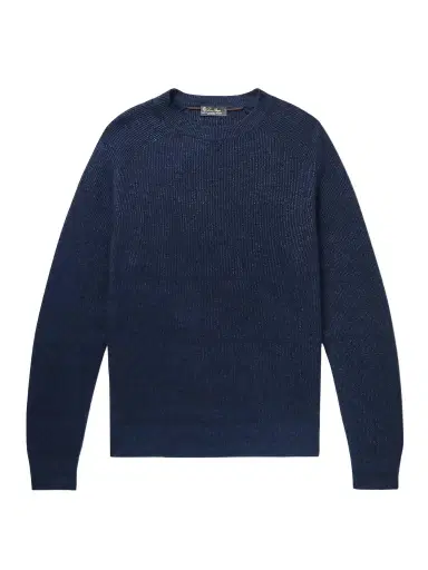 Loro Piana Ribbed Cashmere, Linen and Silk-Blend Sweater - Men | Thumbnail 1 Loro Piana Ribbed Cashmere, Linen and Silk-Blend Sweater - Men | Thumbnail 1