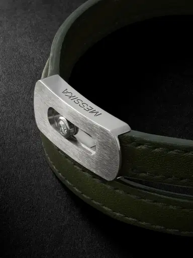 Messika My Move Brushed-Titanium, Leather and Diamond Bracelet - Men | Thumbnail 4 Messika My Move Brushed-Titanium, Leather and Diamond Bracelet - Men | Thumbnail 4