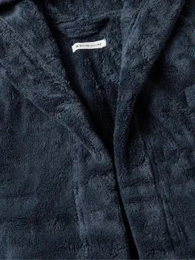 Soho Home Logo-Embroidered Fleece Hooded Robe - Men | Thumbnail 4 Soho Home Logo-Embroidered Fleece Hooded Robe - Men | Thumbnail 4