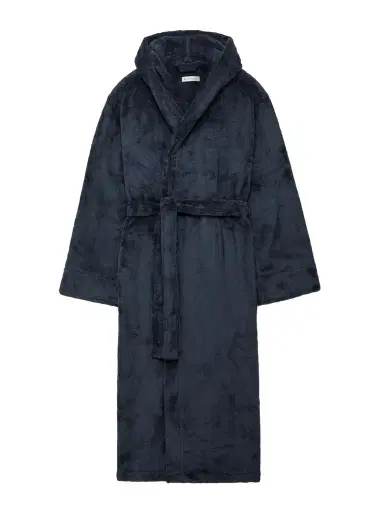 Soho Home Logo-Embroidered Fleece Hooded Robe - Men | Thumbnail 1 Soho Home Logo-Embroidered Fleece Hooded Robe - Men | Thumbnail 1