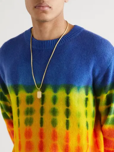 Carolina Bucci Brushed 18-Karat Yellow and Blackened Gold and Lurex Pendant Necklace - Men | Thumbnail 2 Carolina Bucci Brushed 18-Karat Yellow and Blackened Gold and Lurex Pendant Necklace - Men | Thumbnail 2