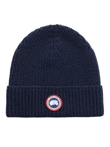 Canada Goose Logo-Appliquéd Ribbed Wool Beanie - Men | Thumbnail 1 Canada Goose Logo-Appliquéd Ribbed Wool Beanie - Men | Thumbnail 1