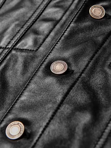 Saint Laurent Slim-Fit Leather Trucker Jacket - Men | Thumbnail 5 Saint Laurent Slim-Fit Leather Trucker Jacket - Men | Thumbnail 5