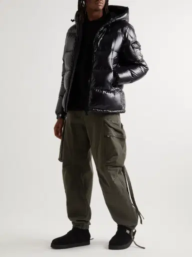 Moncler Wide-Leg Stretch-Cotton Cargo Trousers - Men | Thumbnail 2 Moncler Wide-Leg Stretch-Cotton Cargo Trousers - Men | Thumbnail 2
