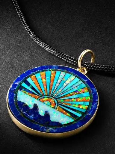 Jacquie Aiche Gold, multi-stone and cord necklace - Men | Thumbnail 3 Jacquie Aiche Gold, multi-stone and cord necklace - Men | Thumbnail 3