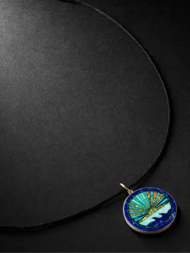 Jacquie Aiche Gold, multi-stone and cord necklace - Men | Thumbnail 1 Jacquie Aiche Gold, multi-stone and cord necklace - Men | Thumbnail 1