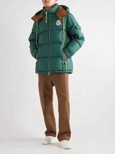 Moncler Mariveles Logo-Appliquéd Quilted Shell Hooded Down Jacket - Men | Thumbnail 2 Moncler Mariveles Logo-Appliquéd Quilted Shell Hooded Down Jacket - Men | Thumbnail 2