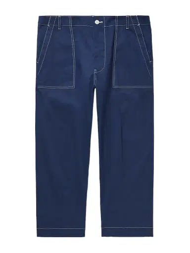 Moncler Straight-Leg Logo-Appliquéd Cotton-Blend Twill Trousers - Men | Thumbnail 1 Moncler Straight-Leg Logo-Appliquéd Cotton-Blend Twill Trousers - Men | Thumbnail 1