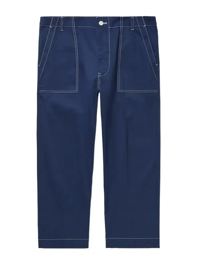 Straight-Leg Logo-Appliquéd Cotton-Blend Twill Trousers - Men Straight-Leg Logo-Appliquéd Cotton-Blend Twill Trousers - Men