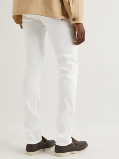 Loro Piana Slim-Fit Linen-Blend Twill Trousers - Men | Thumbnail 3 Loro Piana Slim-Fit Linen-Blend Twill Trousers - Men | Thumbnail 3