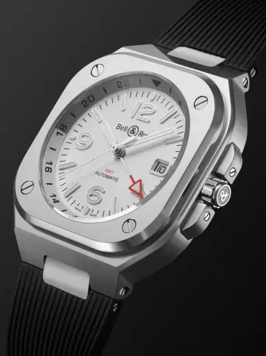 Bell & Ross BR 05 Automatic GMT Stainless Steel Watch, Ref. BR05G-SI-ST/SRB BU23NOV - Men | Thumbnail 4 Bell & Ross BR 05 Automatic GMT Stainless Steel Watch, Ref. BR05G-SI-ST/SRB BU23NOV - Men | Thumbnail 4