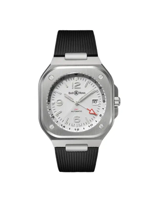 BR 05 Automatic GMT Stainless Steel Watch, Ref. BR05G-SI-ST/SRB BU23NOV - Men BR 05 Automatic GMT Stainless Steel Watch, Ref. BR05G-SI-ST/SRB BU23NOV - Men