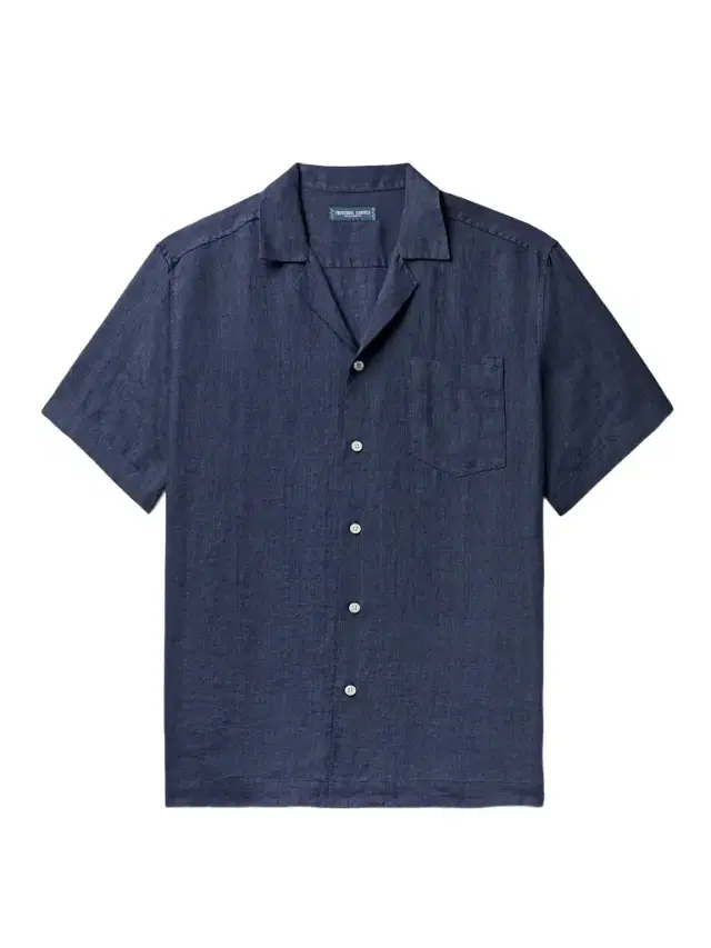 Angelo Camp-Collar Linen Shirt - Men Angelo Camp-Collar Linen Shirt - Men