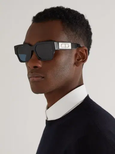 DIOR Eyewear CD SU Geometric Acetate and Silver-Tone Sunglasses - Men | Thumbnail 2 DIOR Eyewear CD SU Geometric Acetate and Silver-Tone Sunglasses - Men | Thumbnail 2