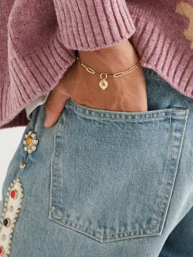 Foundrae Classic Fob Clip Chain and Spade Disk 18-Karat Gold Bracelet - Men | Thumbnail 2 Foundrae Classic Fob Clip Chain and Spade Disk 18-Karat Gold Bracelet - Men | Thumbnail 2
