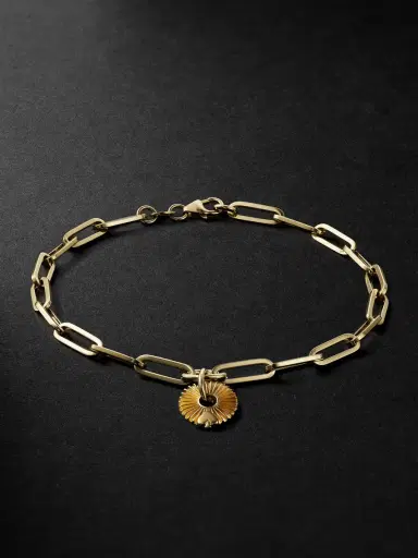 Foundrae Classic Fob Clip Chain and Spade Disk 18-Karat Gold Bracelet - Men | Thumbnail 1 Foundrae Classic Fob Clip Chain and Spade Disk 18-Karat Gold Bracelet - Men | Thumbnail 1