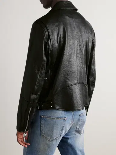 Alexander McQueen Slim-Fit Zip-Detailed Leather Biker Jacket - Men | Thumbnail 3 Alexander McQueen Slim-Fit Zip-Detailed Leather Biker Jacket - Men | Thumbnail 3