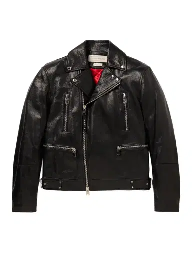 Alexander McQueen Slim-Fit Zip-Detailed Leather Biker Jacket - Men | Thumbnail 1 Alexander McQueen Slim-Fit Zip-Detailed Leather Biker Jacket - Men | Thumbnail 1
