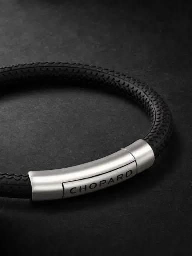 Chopard Classic Racing Rubber and Silver-Tone Bracelet - Men | Thumbnail 3 Chopard Classic Racing Rubber and Silver-Tone Bracelet - Men | Thumbnail 3