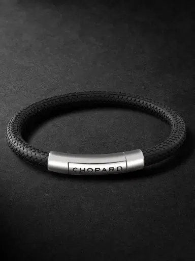 Chopard Classic Racing Rubber and Silver-Tone Bracelet - Men | Thumbnail 1 Chopard Classic Racing Rubber and Silver-Tone Bracelet - Men | Thumbnail 1