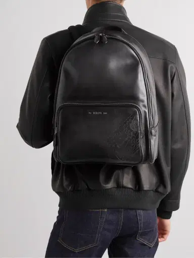 Berluti Time Off Scritto Logo-Debossed Venezia Leather Backpack - Men | Thumbnail 2 Berluti Time Off Scritto Logo-Debossed Venezia Leather Backpack - Men | Thumbnail 2