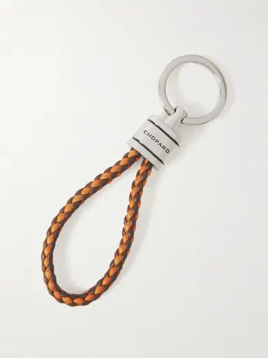 Chopard Braided Leather and Silver-Tone Keyring - Men | Thumbnail 2 Chopard Braided Leather and Silver-Tone Keyring - Men | Thumbnail 2