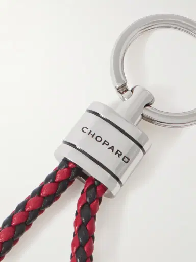 Chopard Braided Leather and Silver-Tone Keyring - Men | Thumbnail 3 Chopard Braided Leather and Silver-Tone Keyring - Men | Thumbnail 3