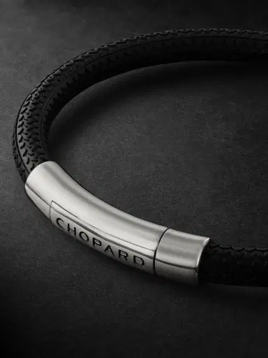 Chopard Classic Racing Rubber and Silver-Tone Bracelet - Men | Thumbnail 3 Chopard Classic Racing Rubber and Silver-Tone Bracelet - Men | Thumbnail 3