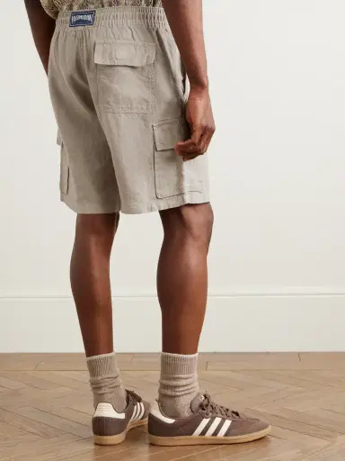 Vilebrequin Straight-Leg Linen Drawstring Cargo Shorts - Men | Thumbnail 4 Vilebrequin Straight-Leg Linen Drawstring Cargo Shorts - Men | Thumbnail 4