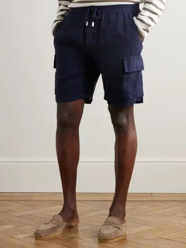 Vilebrequin Straight-Leg Linen Drawstring Cargo Shorts - Men | Thumbnail 3 Vilebrequin Straight-Leg Linen Drawstring Cargo Shorts - Men | Thumbnail 3