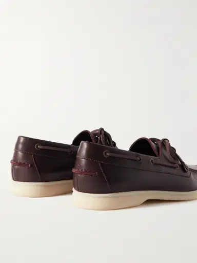 Loro Piana Leather Boat Shoes - Men | Thumbnail 5 Loro Piana Leather Boat Shoes - Men | Thumbnail 5