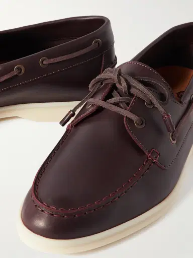 Loro Piana Leather Boat Shoes - Men | Thumbnail 6 Loro Piana Leather Boat Shoes - Men | Thumbnail 6