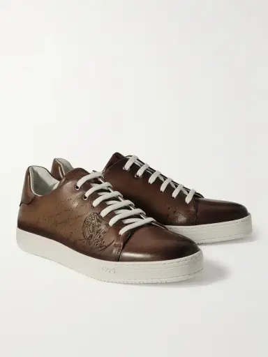 Berluti Scritto Venezia Leather Sneakers - Men | Thumbnail 3 Berluti Scritto Venezia Leather Sneakers - Men | Thumbnail 3