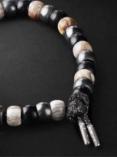 Carolina Bucci St Tropez Forte Beads White Gold Multi-Stone Bracelet - Men | Thumbnail 3 Carolina Bucci St Tropez Forte Beads White Gold Multi-Stone Bracelet - Men | Thumbnail 3