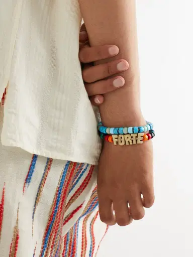 Carolina Bucci Formentera Forte Beads Gold Multi-Stone Bracelet - Men | Thumbnail 2 Carolina Bucci Formentera Forte Beads Gold Multi-Stone Bracelet - Men | Thumbnail 2