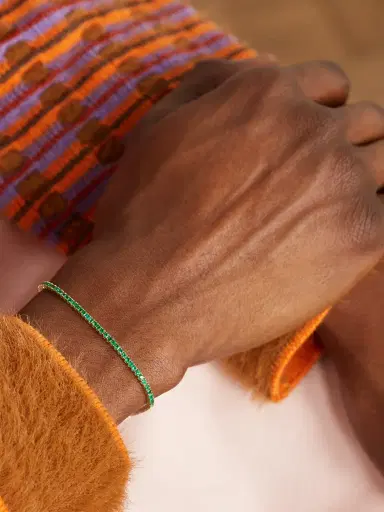 Sydney Evan Gold Emerald Bracelet - Men | Thumbnail 2 Sydney Evan Gold Emerald Bracelet - Men | Thumbnail 2