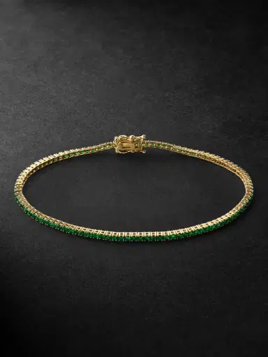 Sydney Evan Gold Emerald Bracelet - Men | Thumbnail 1 Sydney Evan Gold Emerald Bracelet - Men | Thumbnail 1