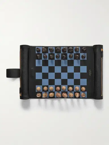Smythson Panama Cross-Grain Leather Chess Set - Men | Thumbnail 2 Smythson Panama Cross-Grain Leather Chess Set - Men | Thumbnail 2