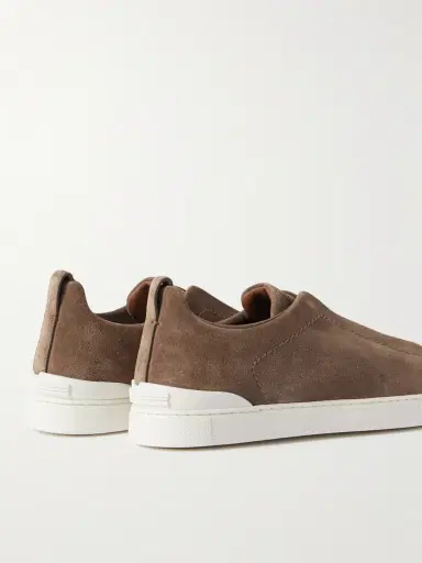 Zegna Triple Stitch™ Suede Slip-On Sneakers - Men | Thumbnail 5 Zegna Triple Stitch™ Suede Slip-On Sneakers - Men | Thumbnail 5