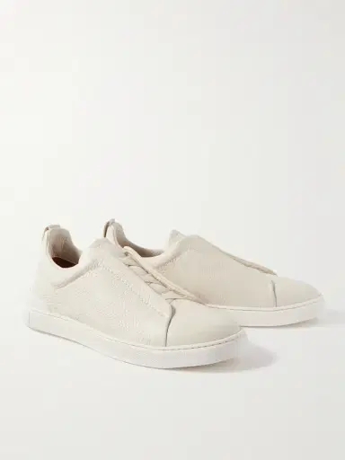 Zegna Triple Stitch™ Full-Grain Deerskin Slip-On Sneakers - Men | Thumbnail 4 Zegna Triple Stitch™ Full-Grain Deerskin Slip-On Sneakers - Men | Thumbnail 4