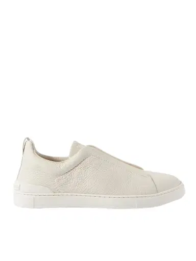 Zegna Triple Stitch™ Full-Grain Deerskin Slip-On Sneakers - Men | Thumbnail 1 Zegna Triple Stitch™ Full-Grain Deerskin Slip-On Sneakers - Men | Thumbnail 1
