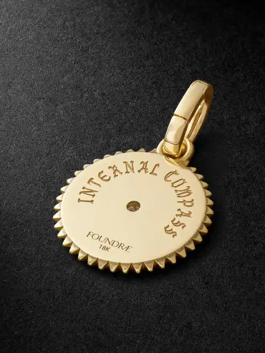Foundrae Internal Compass 18-Karat Gold, Diamond and Enamel Pendant - Men | Thumbnail 3 Foundrae Internal Compass 18-Karat Gold, Diamond and Enamel Pendant - Men | Thumbnail 3